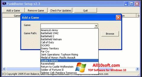 Снимка на екрана PunkBuster за Windows 10