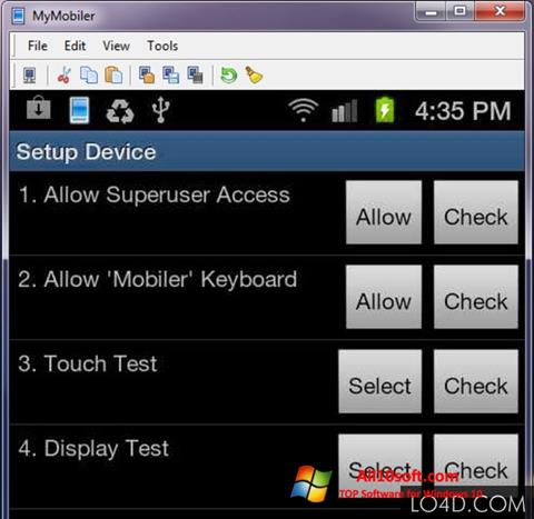 Снимка на екрана MyMobiler за Windows 10