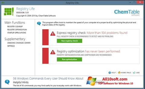 Снимка на екрана Registry Life за Windows 10