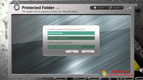 Снимка на екрана Protected Folder за Windows 10