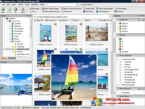 Снимка на екрана ACDSee Photo Manager за Windows 10