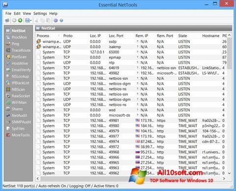 Снимка на екрана Essential NetTools за Windows 10