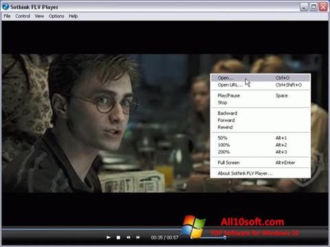 Снимка на екрана FLV Player за Windows 10