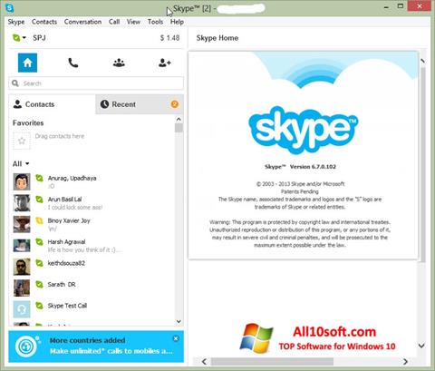 Снимка на екрана Skype Setup Full за Windows 10