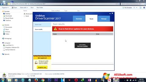 Снимка на екрана DriverScanner за Windows 10