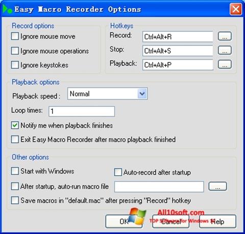 Снимка на екрана Easy Macro Recorder за Windows 10