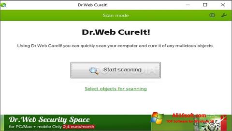 Снимка на екрана Dr.Web CureIt за Windows 10