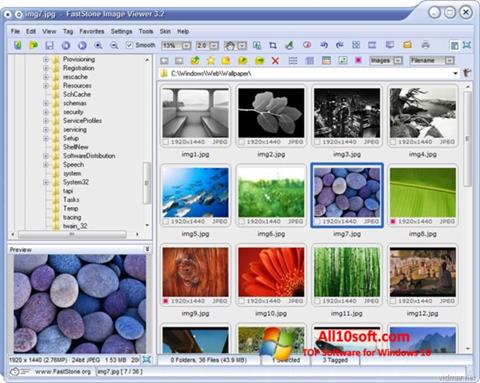 Снимка на екрана FastStone Image Viewer за Windows 10