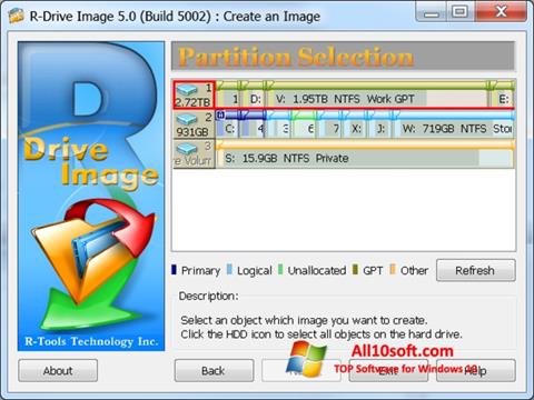 Снимка на екрана R-Drive Image за Windows 10