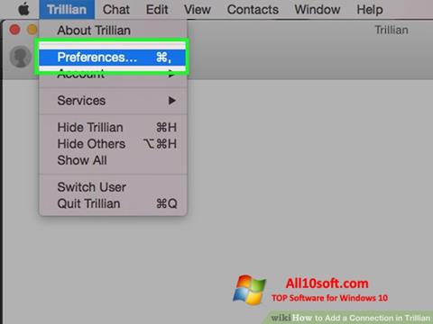 Снимка на екрана Trillian за Windows 10
