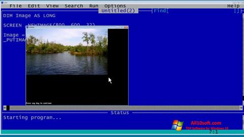 Снимка на екрана QBasic за Windows 10