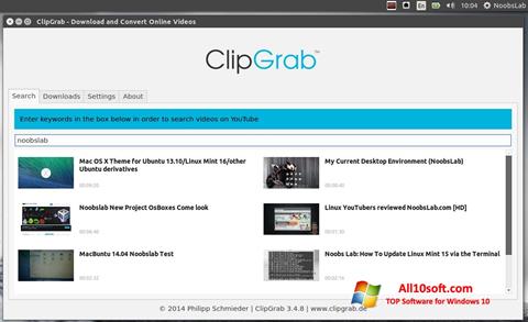 Снимка на екрана ClipGrab за Windows 10