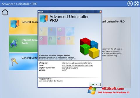 Снимка на екрана Advanced Uninstaller PRO за Windows 10