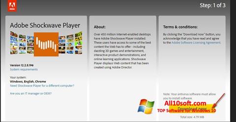 Снимка на екрана Shockwave Player за Windows 10