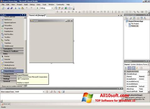Снимка на екрана Microsoft Visual Studio Express за Windows 10