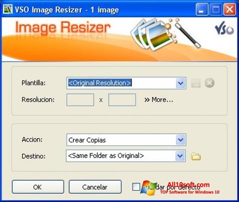 Снимка на екрана VSO Image Resizer за Windows 10