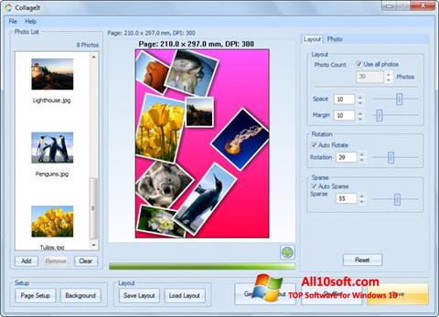 Снимка на екрана CollageIt за Windows 10
