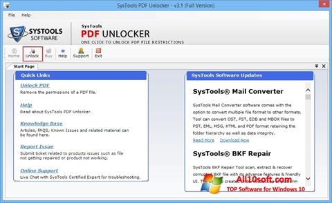 Снимка на екрана PDF Unlocker за Windows 10