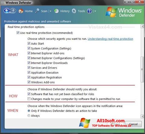 Снимка на екрана Windows Defender за Windows 10