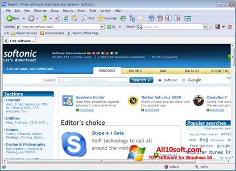 Снимка на екрана Sleipnir за Windows 10