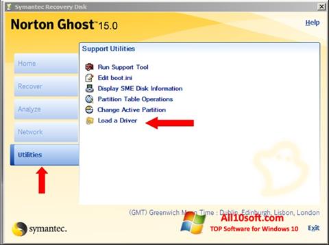 Снимка на екрана Norton Ghost за Windows 10