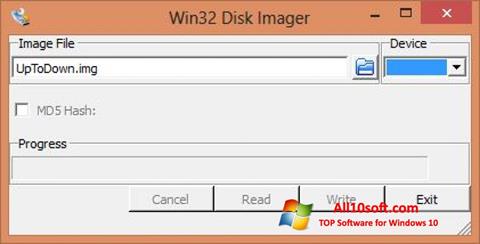 Снимка на екрана Win32 Disk Imager за Windows 10