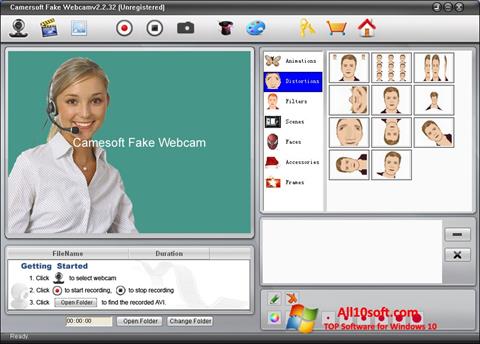 Снимка на екрана Fake Webcam за Windows 10