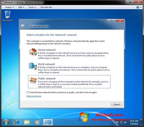 Снимка на екрана Windows Virtual PC за Windows 10