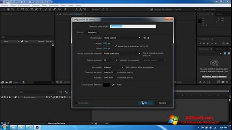 Снимка на екрана Adobe After Effects CC за Windows 10
