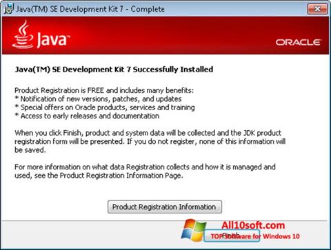 Снимка на екрана Java за Windows 10