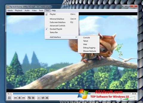 Снимка на екрана VLC Media Player за Windows 10