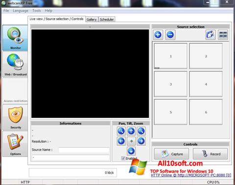 Снимка на екрана webcamXP за Windows 10
