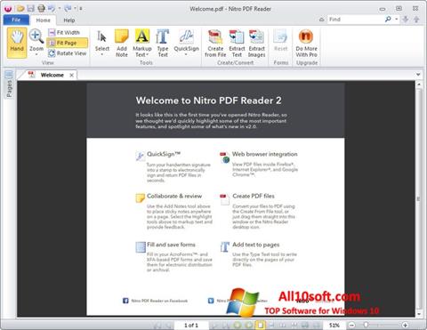Снимка на екрана Nitro PDF Reader за Windows 10