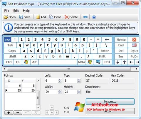 Снимка на екрана Virtual Keyboard за Windows 10