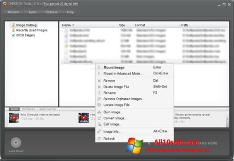 Снимка на екрана DAEMON Tools Ultra за Windows 10