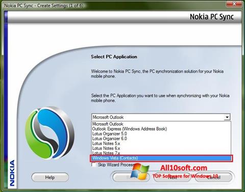 Снимка на екрана Nokia PC Suite за Windows 10