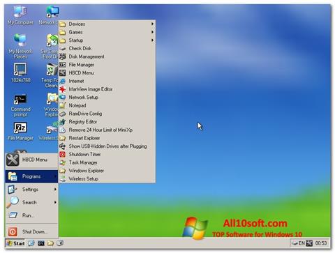 Снимка на екрана Hirens Boot CD за Windows 10