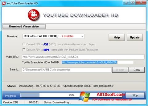 Снимка на екрана Youtube Downloader HD за Windows 10