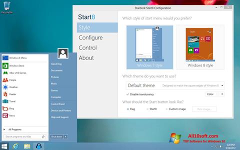 Снимка на екрана Start8 за Windows 10