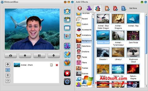 Снимка на екрана WebcamMax за Windows 10