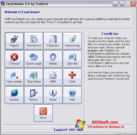 Снимка на екрана EasyCleaner за Windows 10