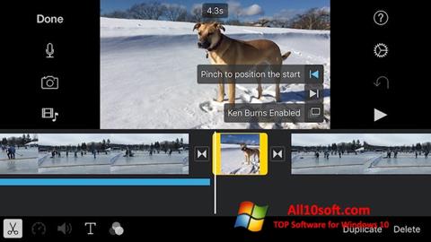 Снимка на екрана iMovie за Windows 10