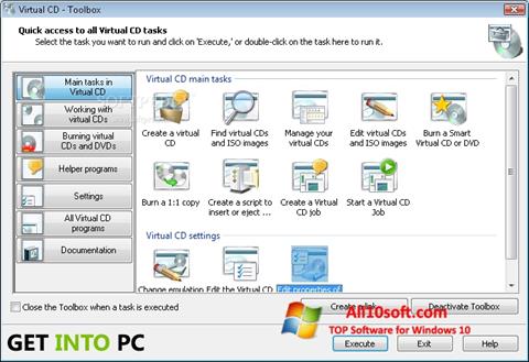 Снимка на екрана Virtual CD за Windows 10