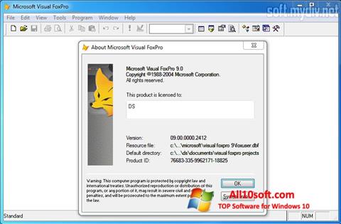 Снимка на екрана Microsoft Visual FoxPro за Windows 10
