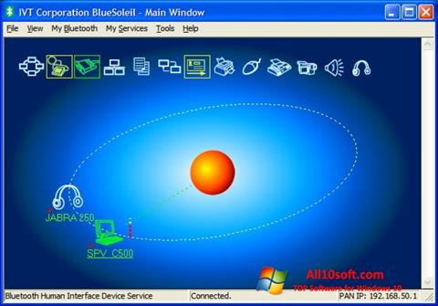 Снимка на екрана BlueSoleil за Windows 10