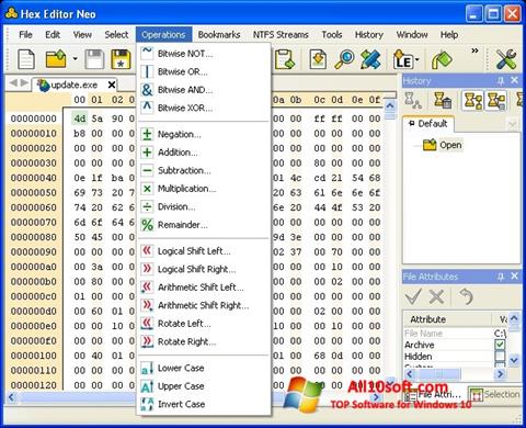 Снимка на екрана Hex Editor Neo за Windows 10