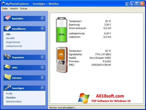Снимка на екрана MyPhoneExplorer за Windows 10