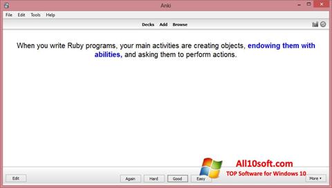 Снимка на екрана Anki за Windows 10