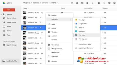 Снимка на екрана Google Drive за Windows 10