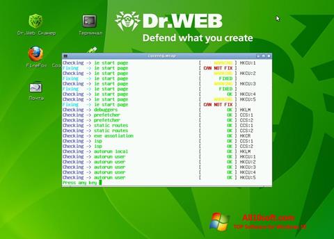 Снимка на екрана Dr.Web LiveCD за Windows 10